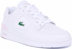 Lacoste Court Cage In White Pink For Women Anatomical design supports natural foot alignment