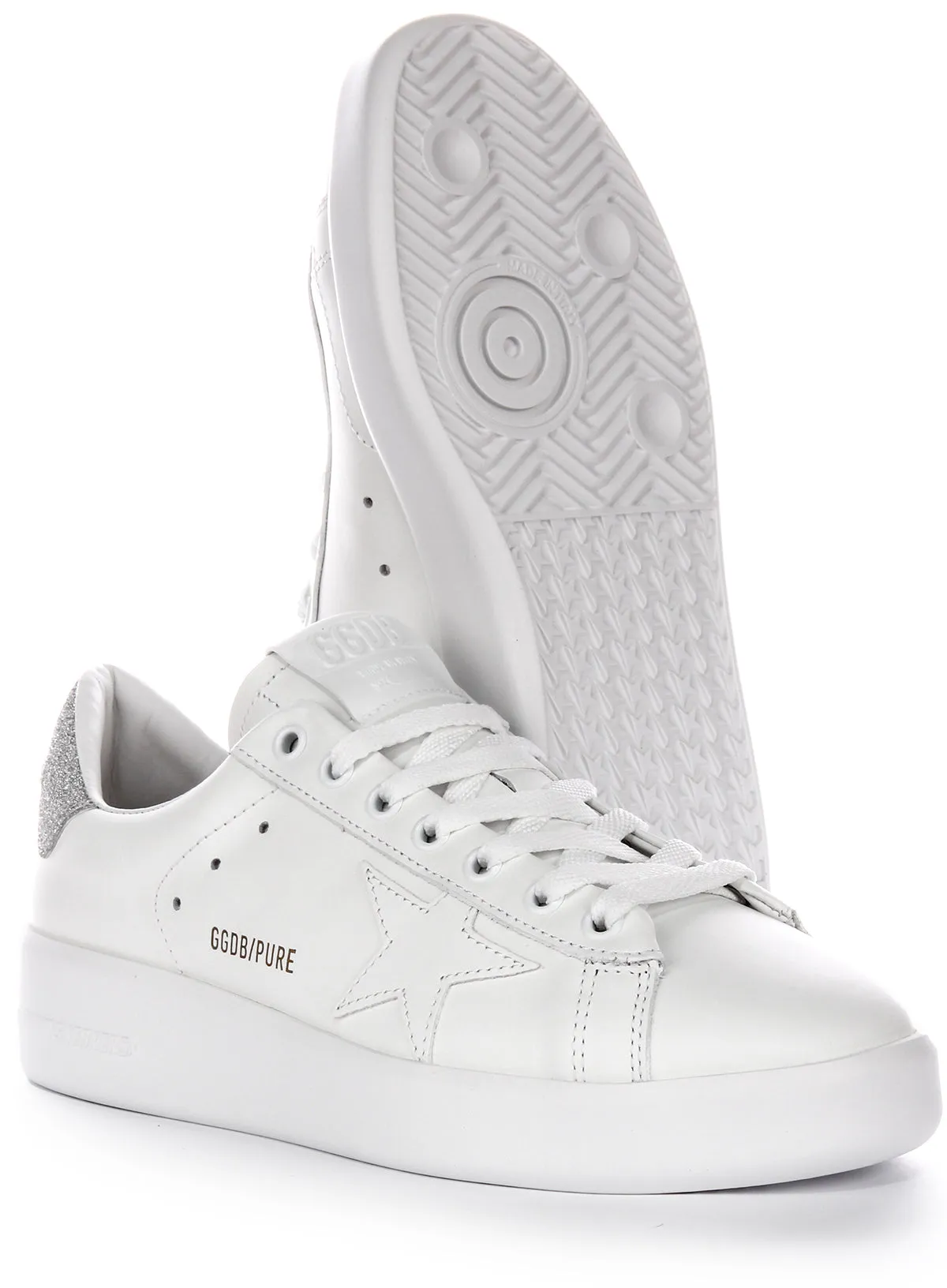 Loose Fit Golden Goose Pure Star New In White Silver For Women