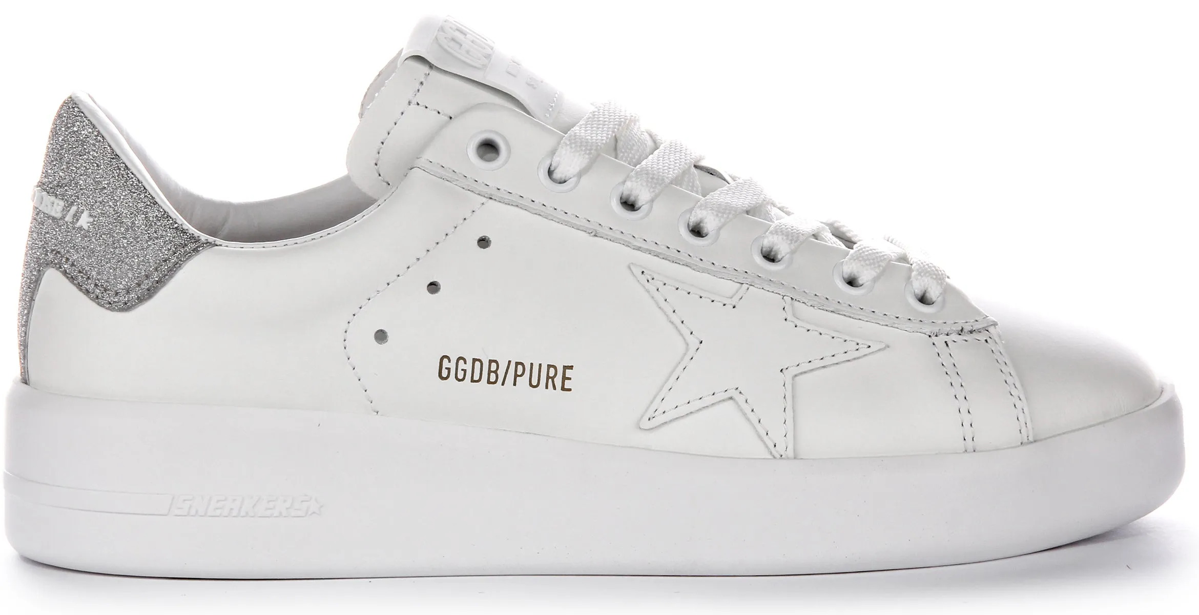 Loose Fit Golden Goose Pure Star New In White Silver For Women