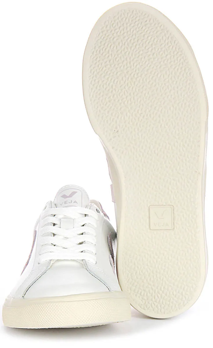 Lounge Fit Veja Esplar Logo In White Purple For Women
