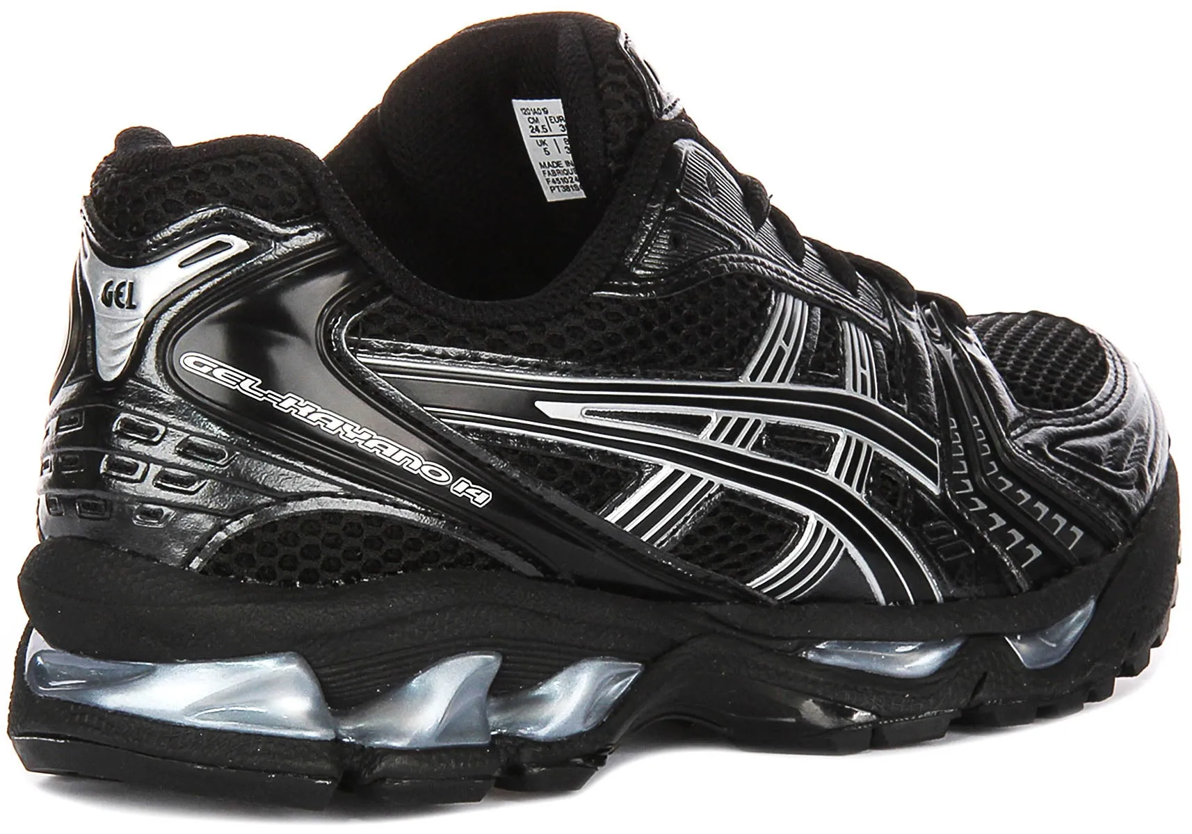 Low Impact Asics Gel Kayano 14 In Black Silver Unisex