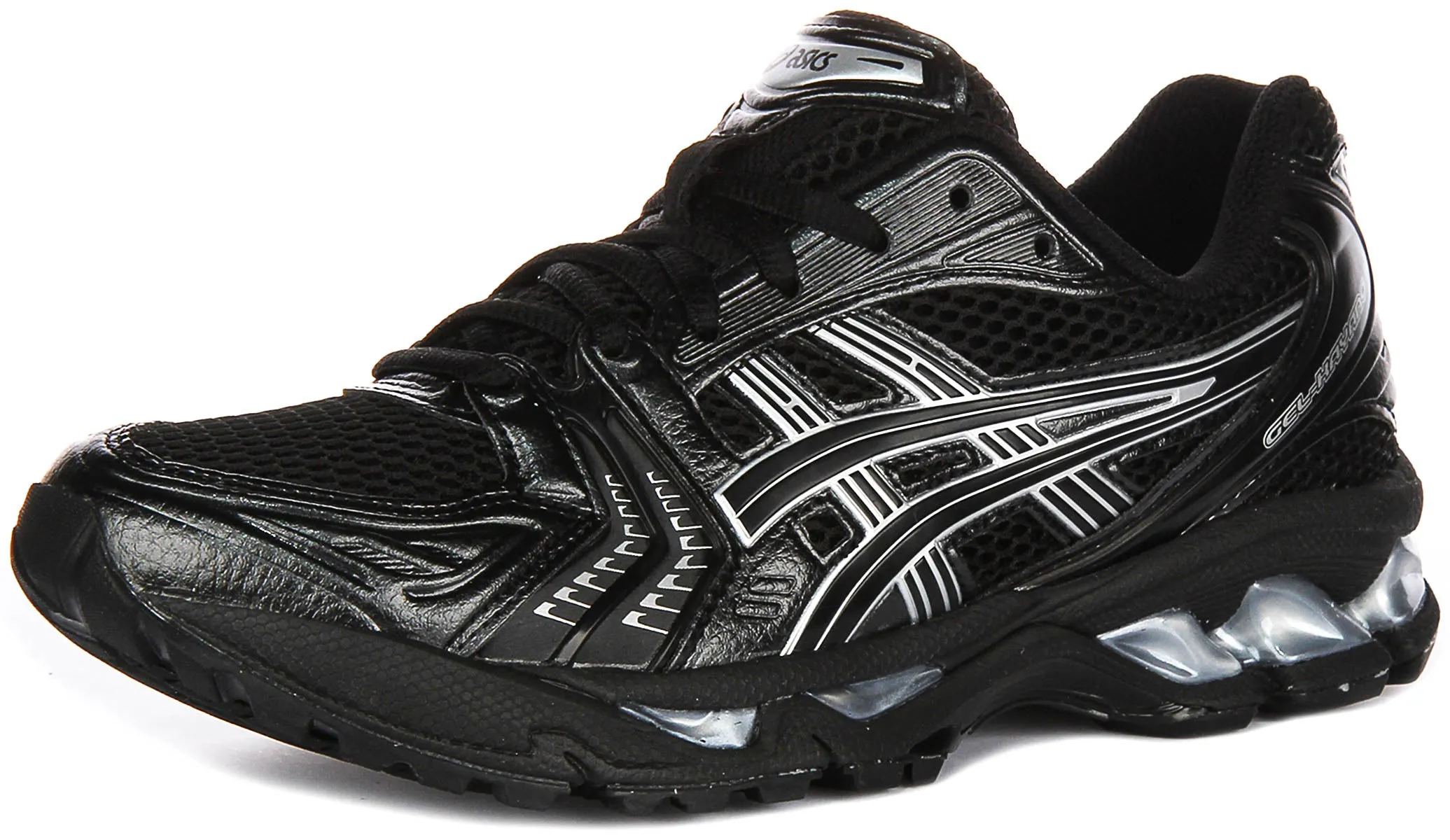 Low Impact Asics Gel Kayano 14 In Black Silver Unisex