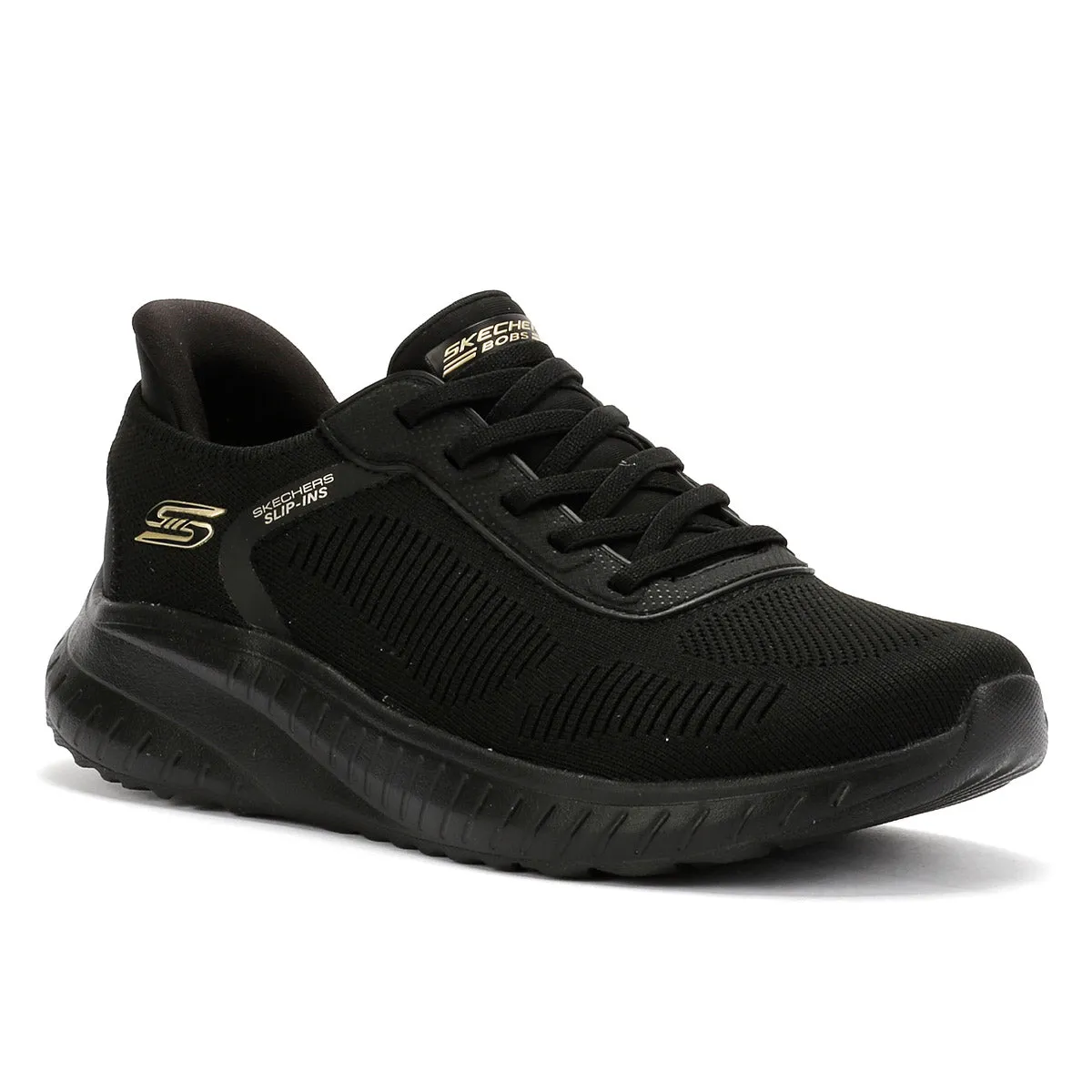 Low Profile Skechers BOBS Squad Chaos Women's Black Trainers