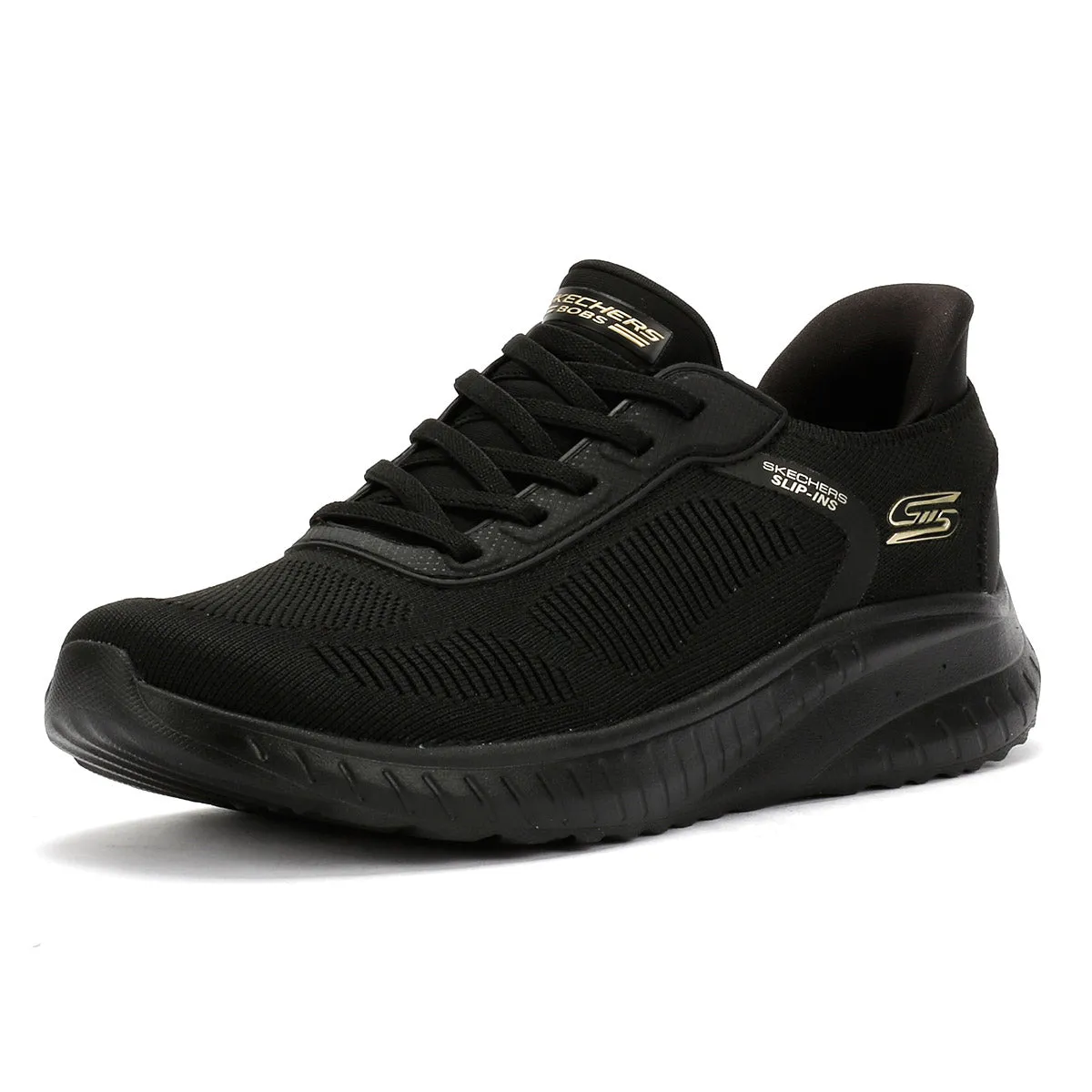 Low Profile Skechers BOBS Squad Chaos Women's Black Trainers