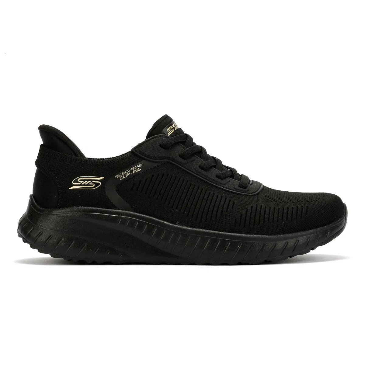 Low Profile Skechers BOBS Squad Chaos Women's Black Trainers