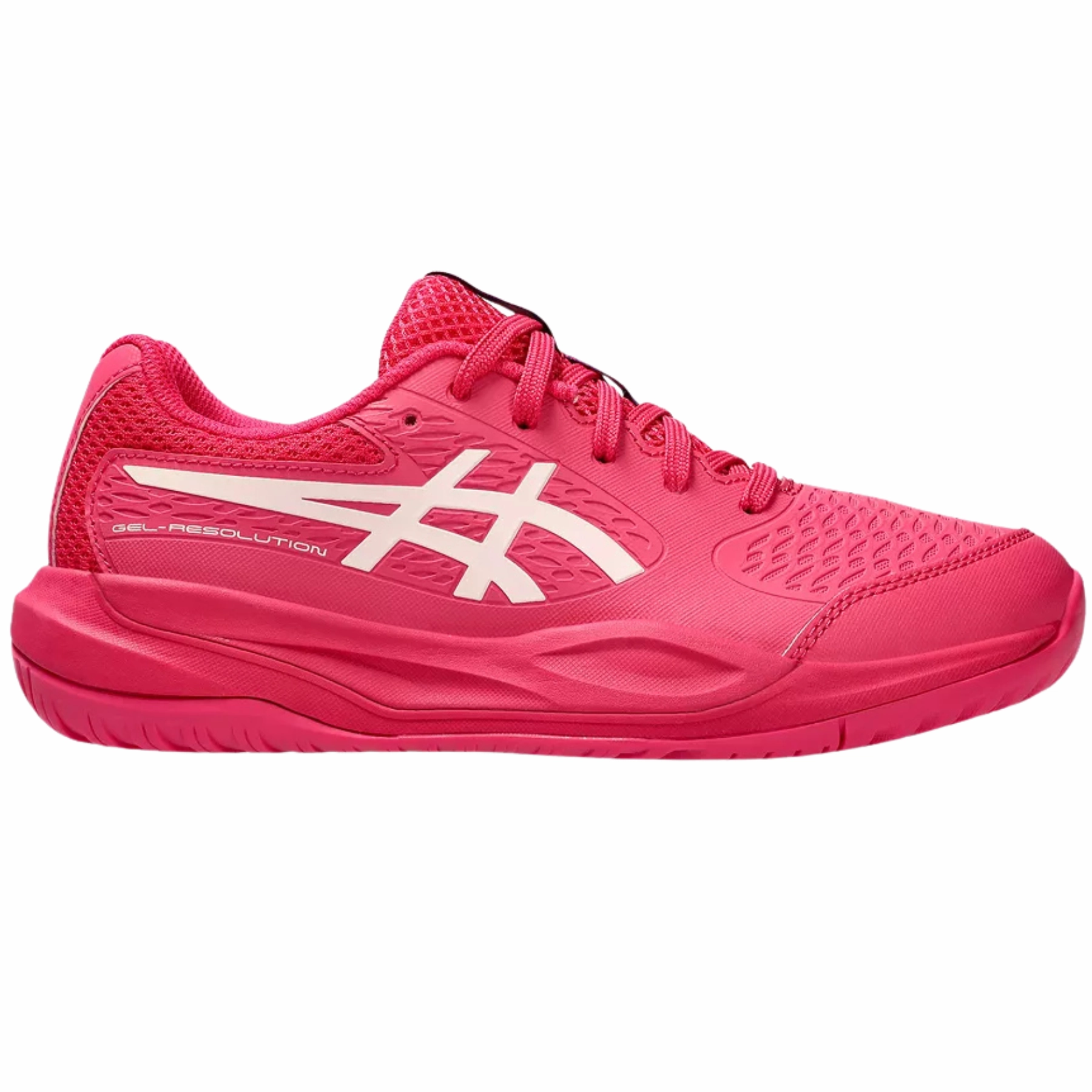 Mobility Boost Impact-absorbing durability Asics Gel Resolution X Junior Tennis Shoes - Bright Rose/Cream