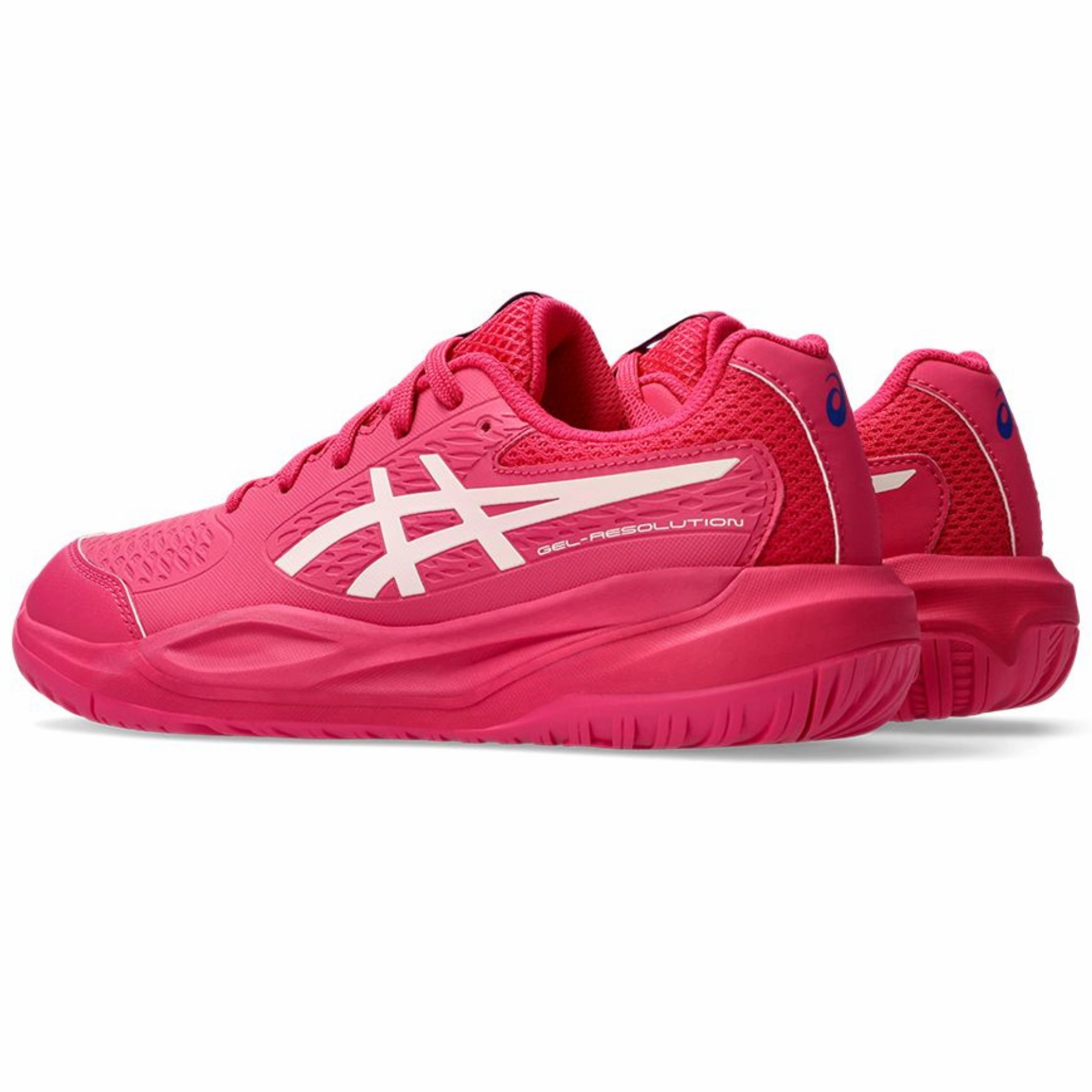 Max Step Support Asics Gel Resolution X Junior Tennis Shoes - Bright Rose/Cream