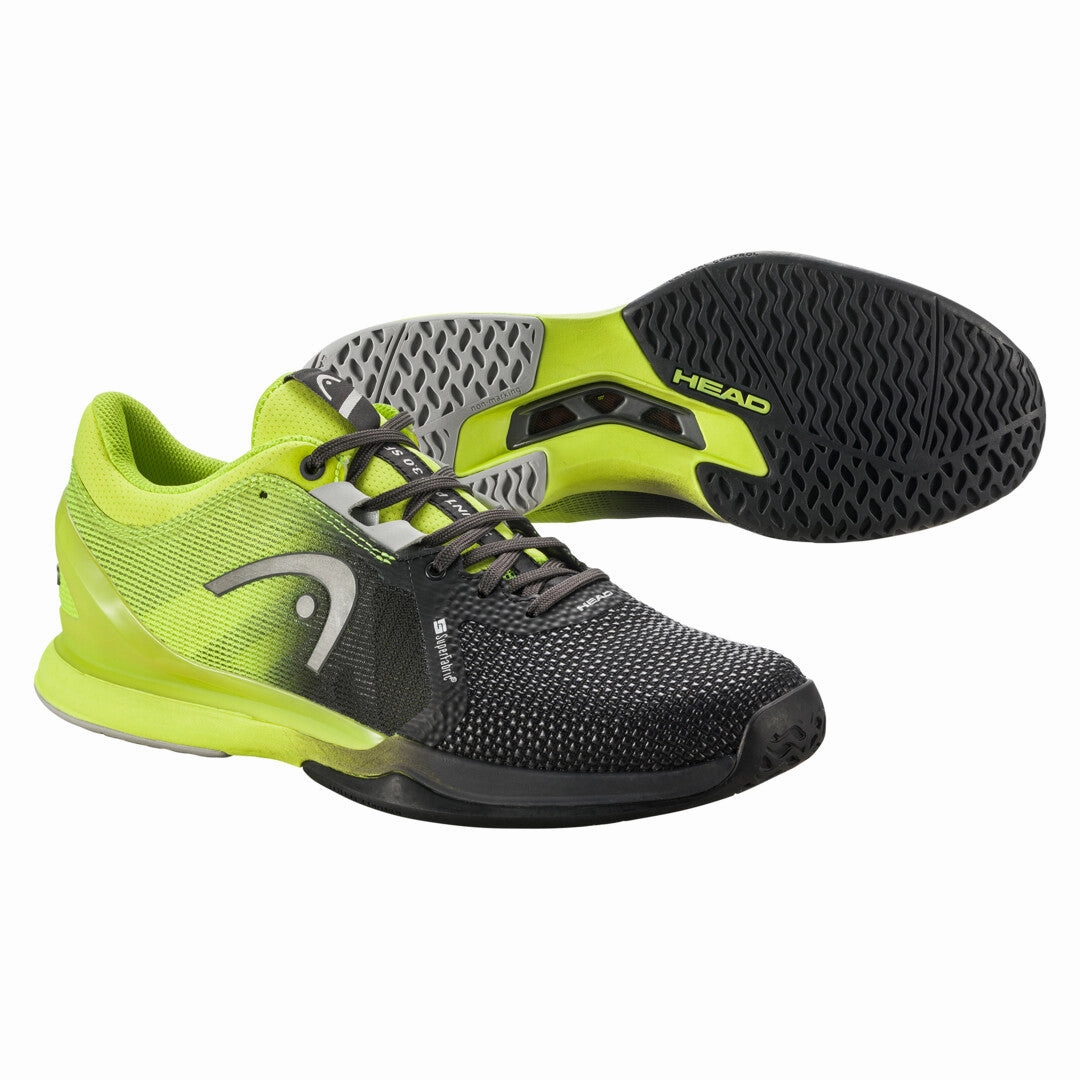 Men's choice Head Sprint Pro 3.0 SF Tennis Shoes - Black/Lime