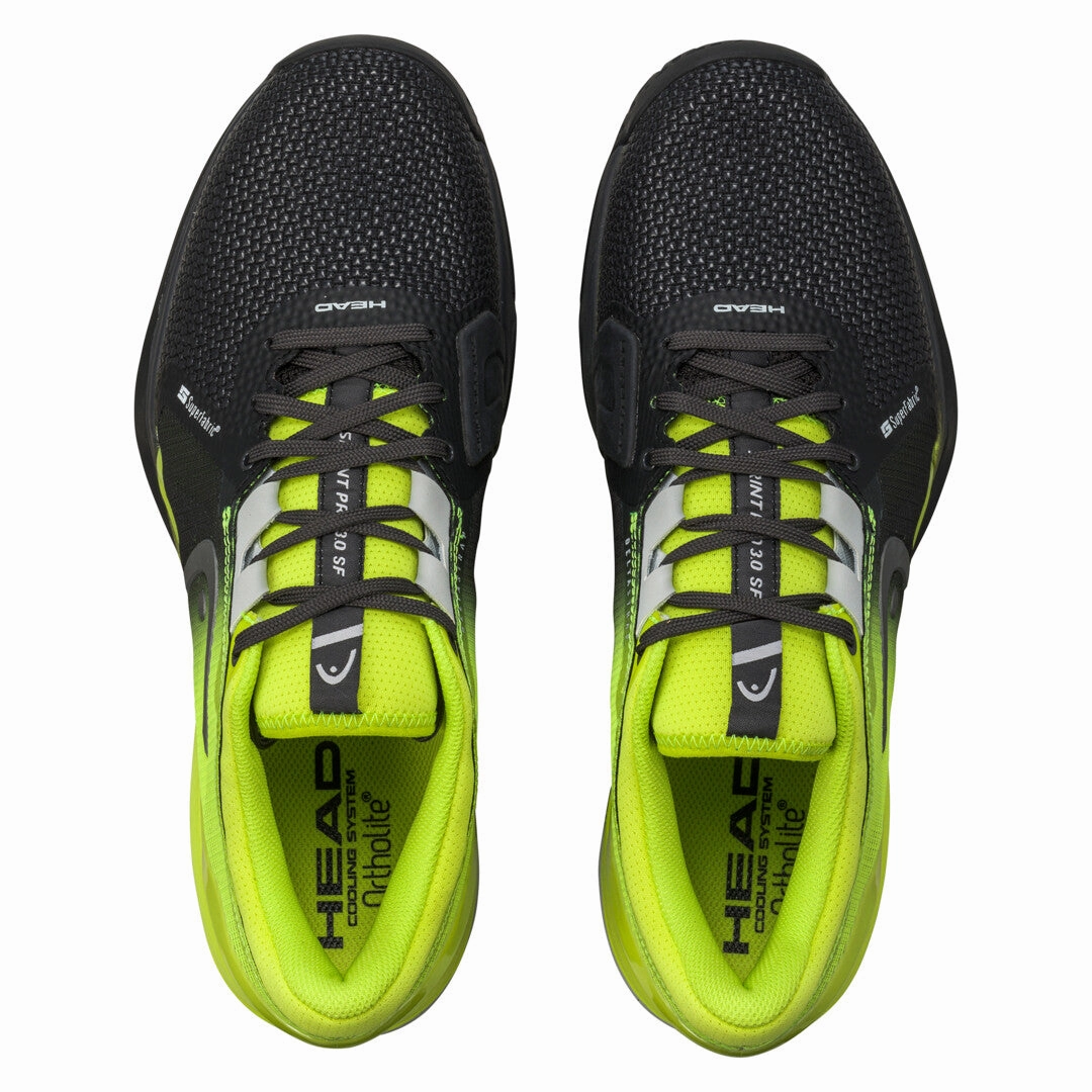 Men's choice Head Sprint Pro 3.0 SF Tennis Shoes - Black/Lime
