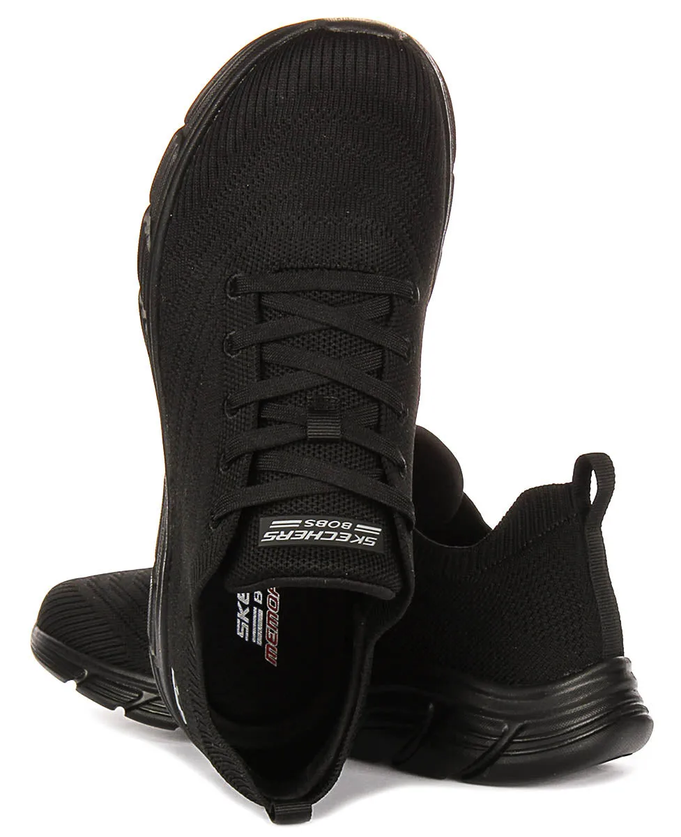 Mesh Layer Skechers Bobs Sport Flex In Black For Women