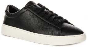 Boss Kieran Tennis Grained Leather In Black For Men Casual Athlete