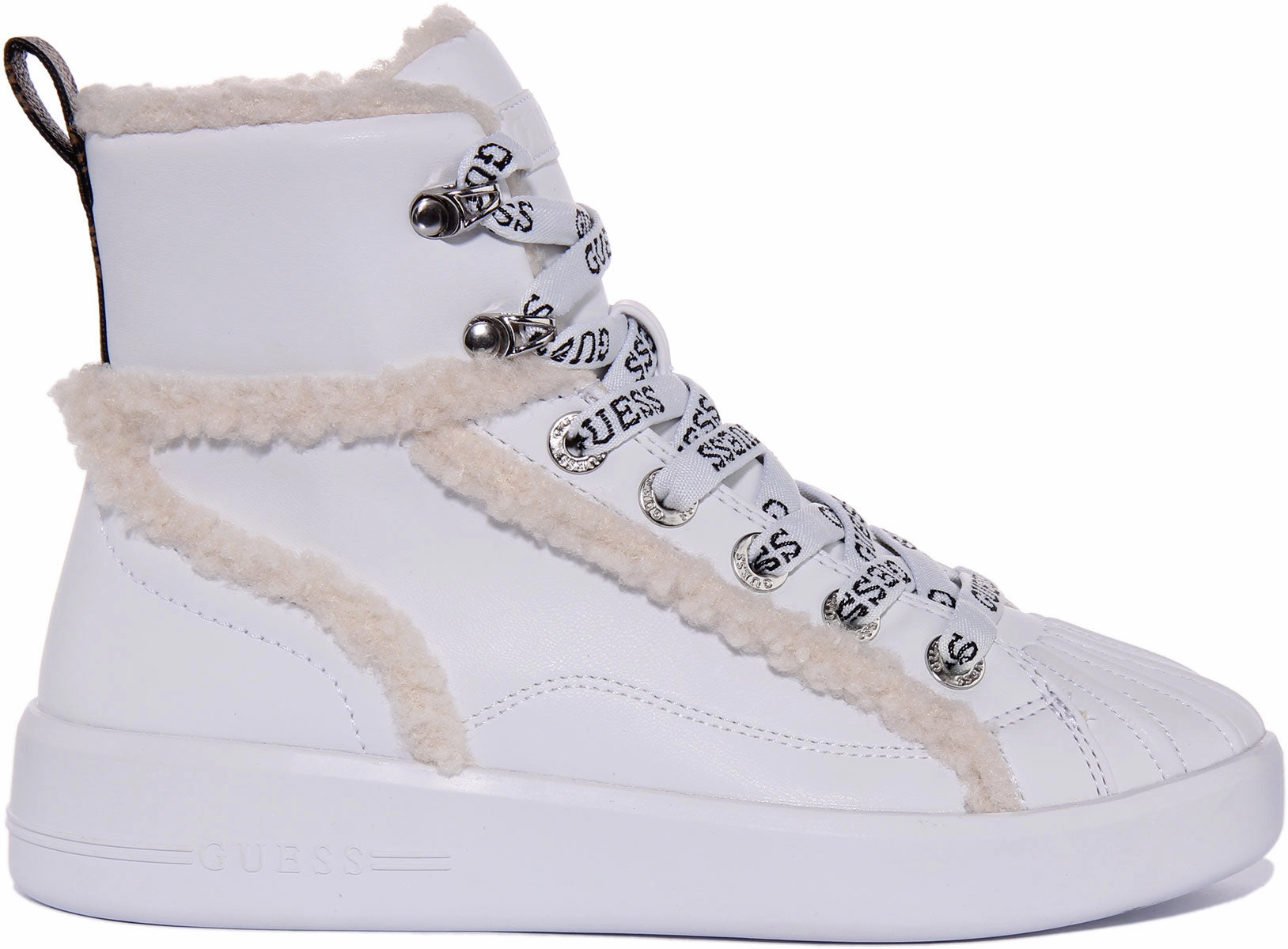 Mesh Cushioning Guess Ramsi High Top In White For Women