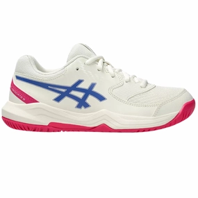 reinforced - heel - area - sturdiness shoes running with a hat Asics Gel-Dedicate 8 Junior Tennis Shoes - Cream/Dark Cobalt