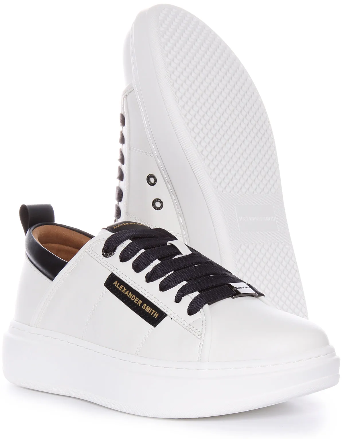 Midsole Boost Alexander Smith Trainers In White Navy For Men