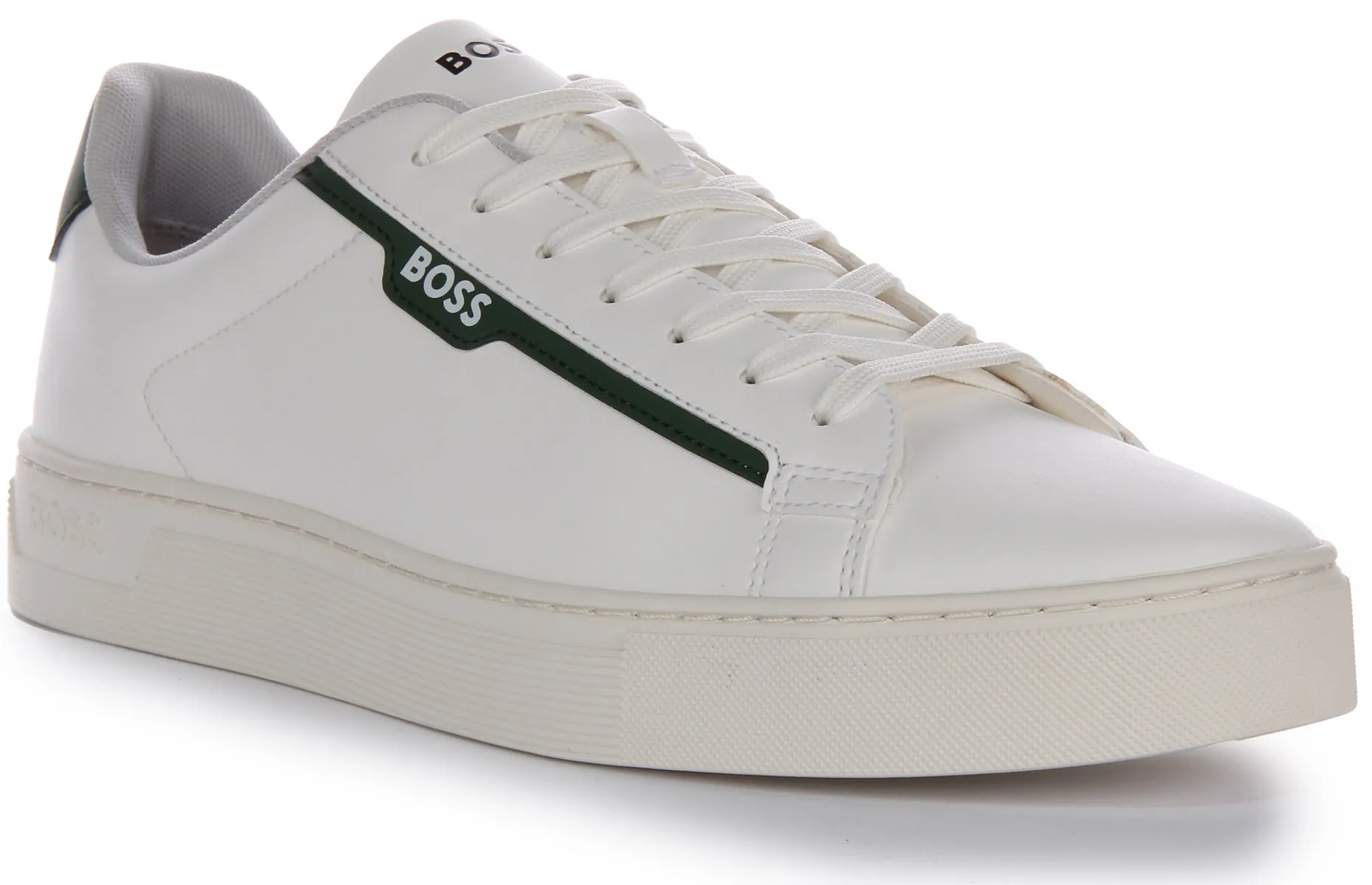 Precision fit Soft Boss Rhys Tennis Pusdt In White Green For Men