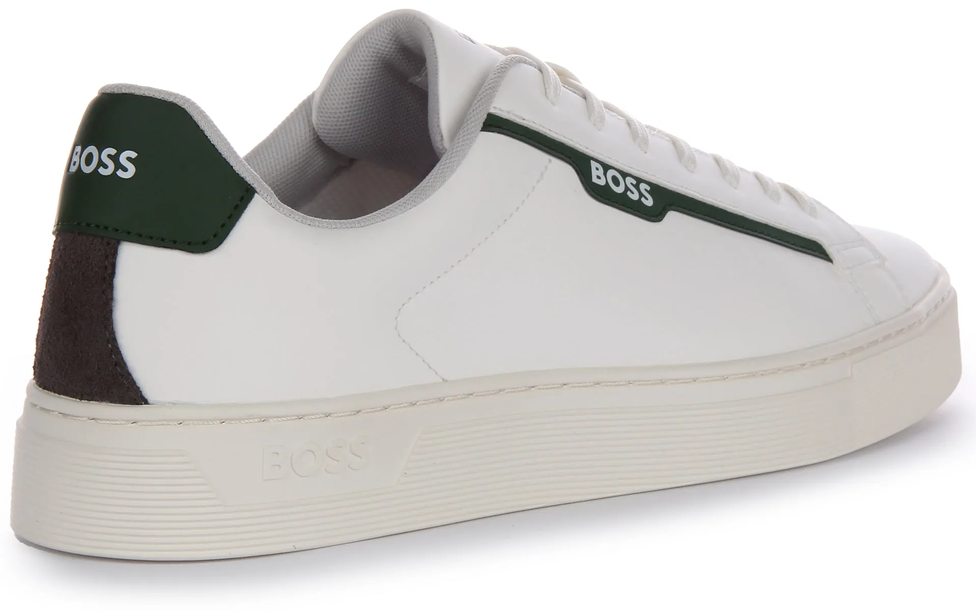 Midsole Comfort Boss Rhys Tennis Pusdt In White Green For Men