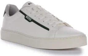 Precision fit Soft Boss Rhys Tennis Pusdt In White Green For Men