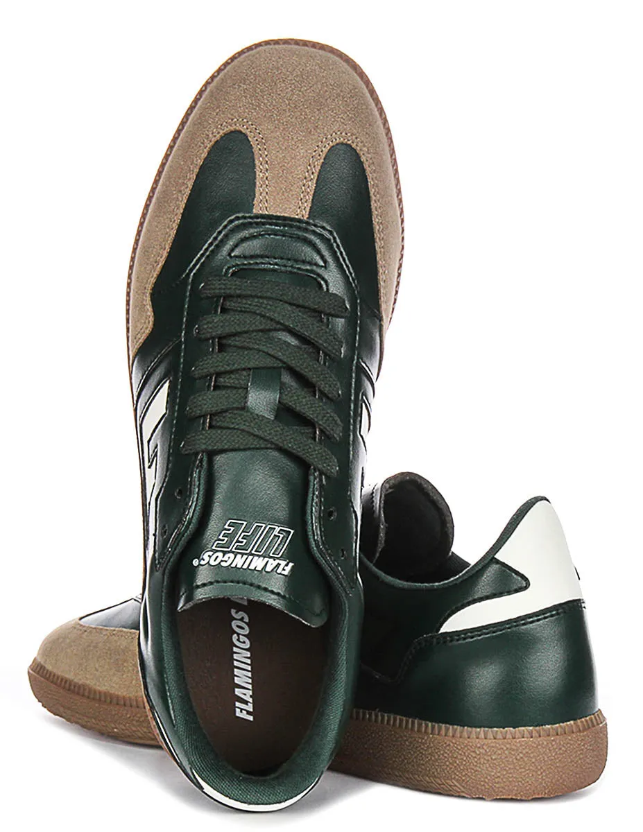 Minimal Upper Flamingos Life Burela Slim In Green Sneakers