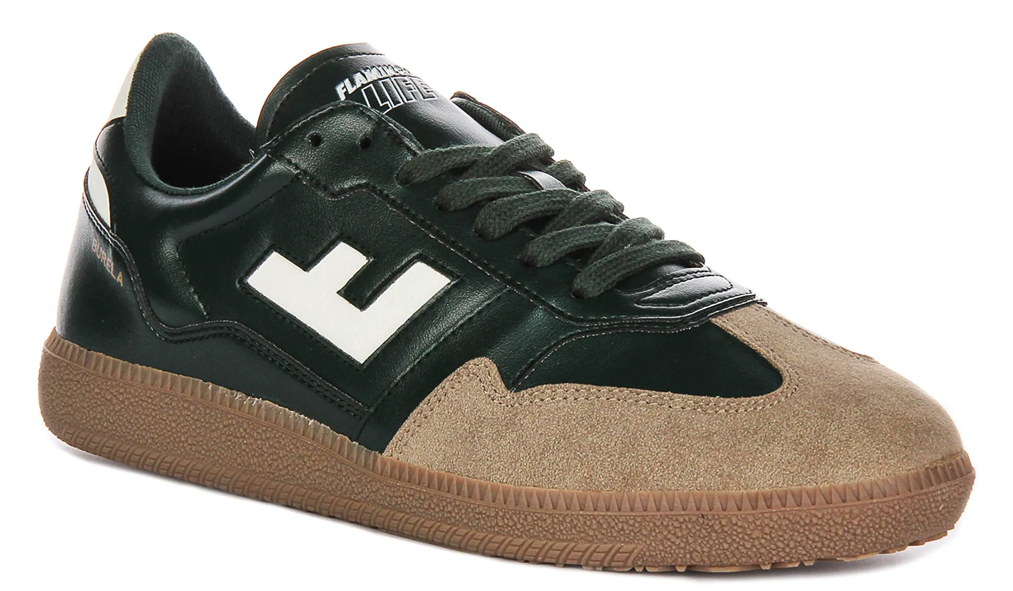 Ideal for movement drills and fast-paced agility work Casual Fitness Flamingos Life Burela Slim In Green Sneakers