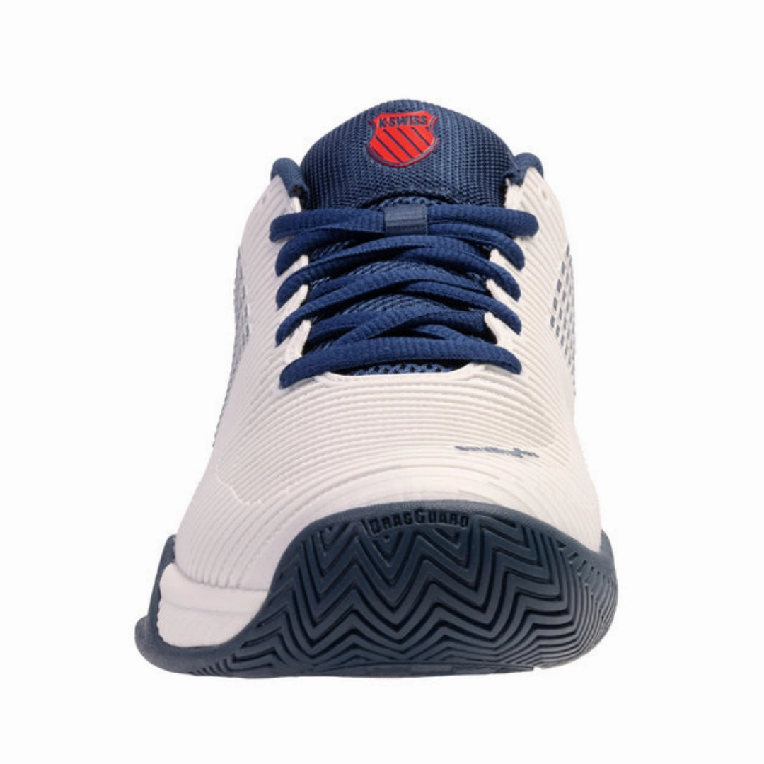 Minimal Push K Swiss Hypercourt Express 2 Men Tennis Shoes - Blanc De Blanc/Blue Opal/Lollipop
