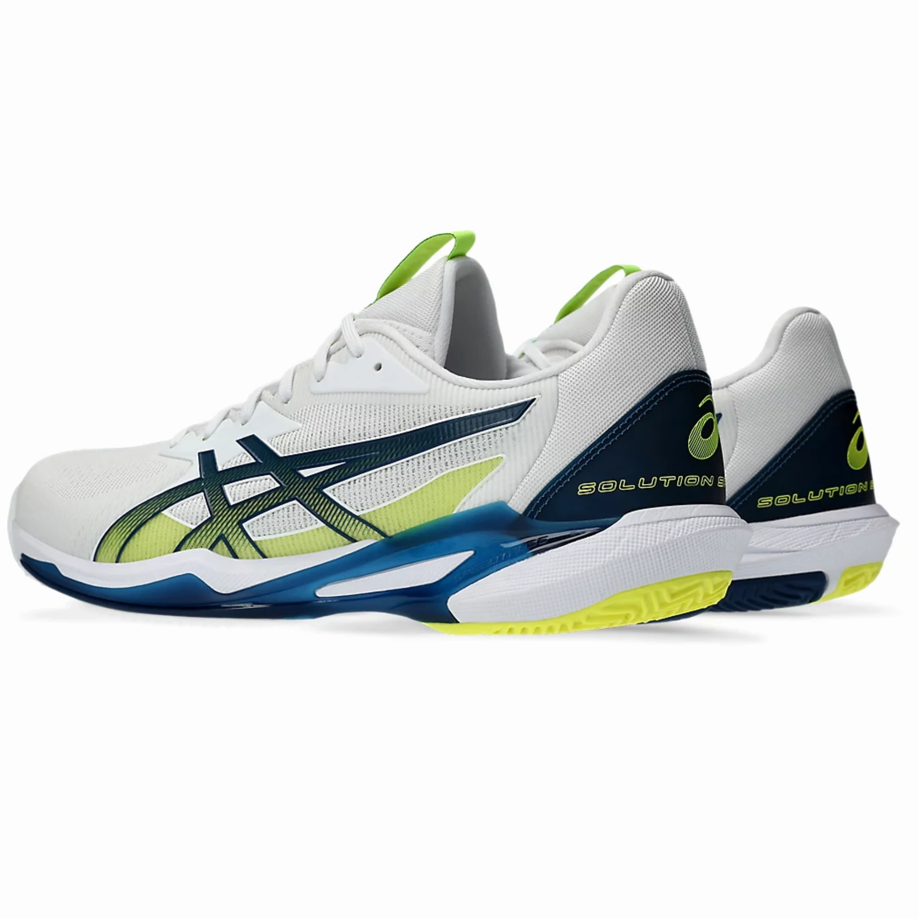 Minimal Shift Asics Solution Speed FF 3 Clay Mens Tennis Shoes - White/Mako Blue