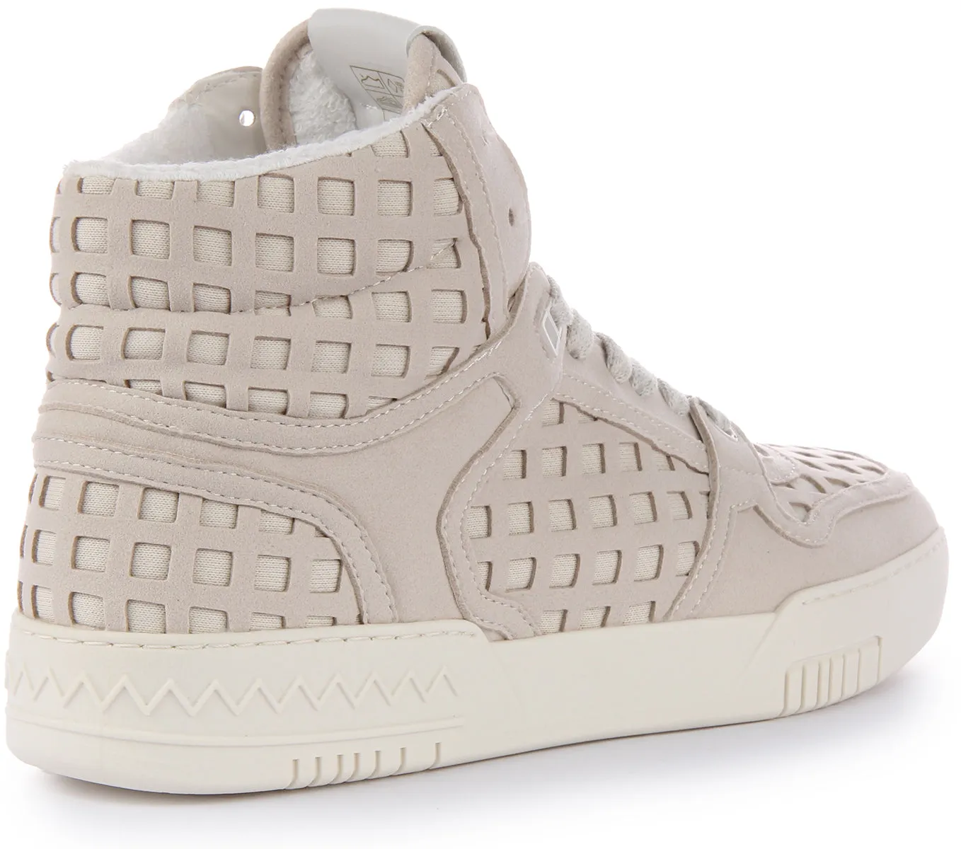 Missoni Lace up Basket Hi Net In Ivory Toe Bumper
