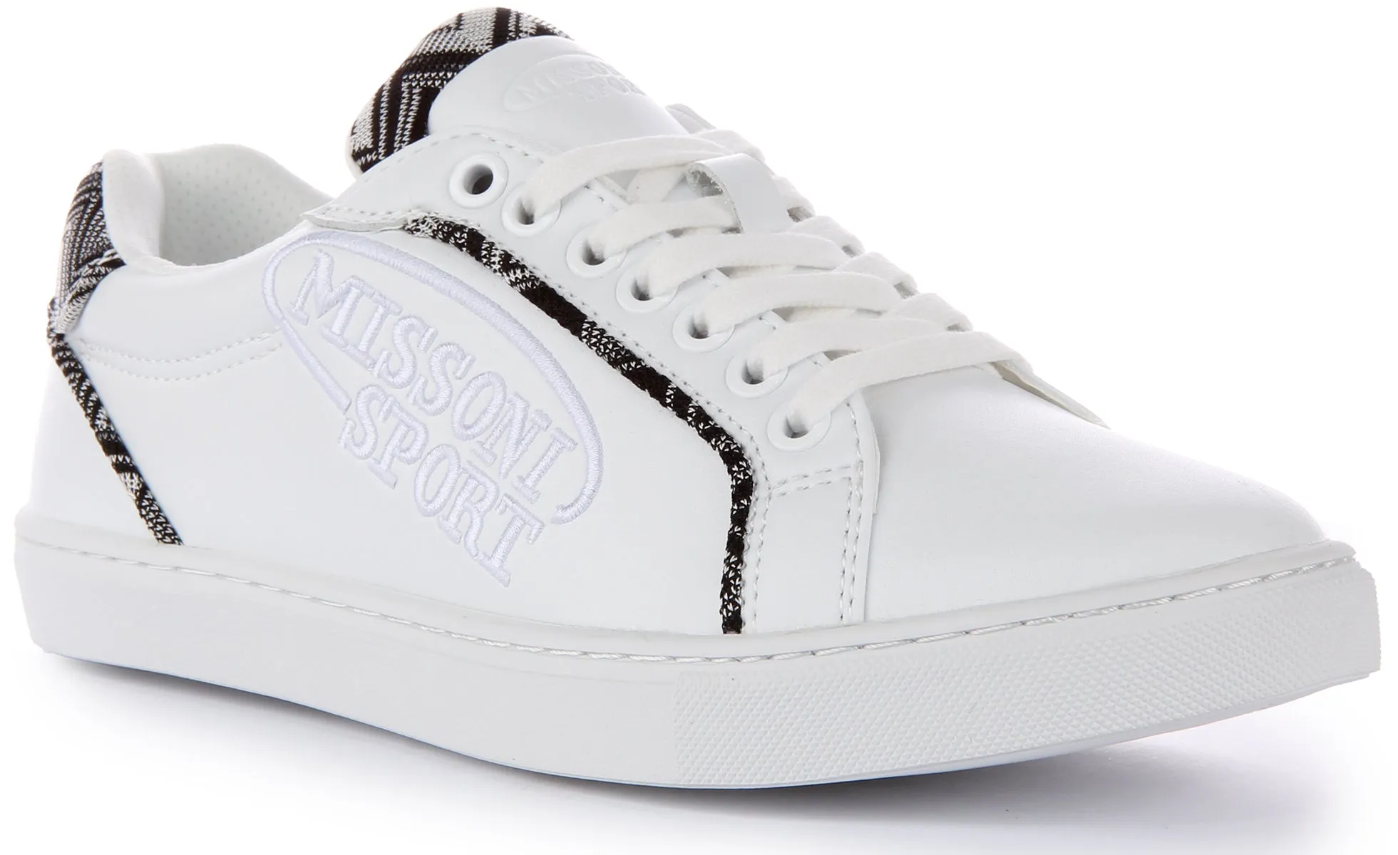 Missoni Lace up Trainer In White Performance Ease Athletic Routine