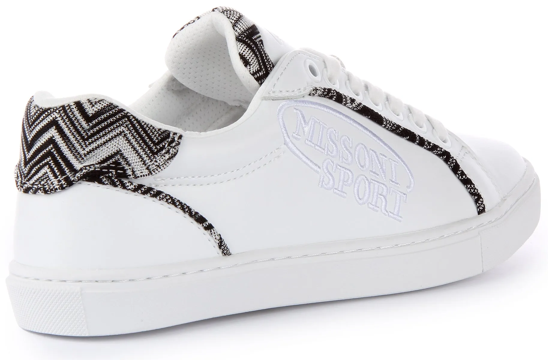 Missoni Lace up Trainer In White Fit Wrap