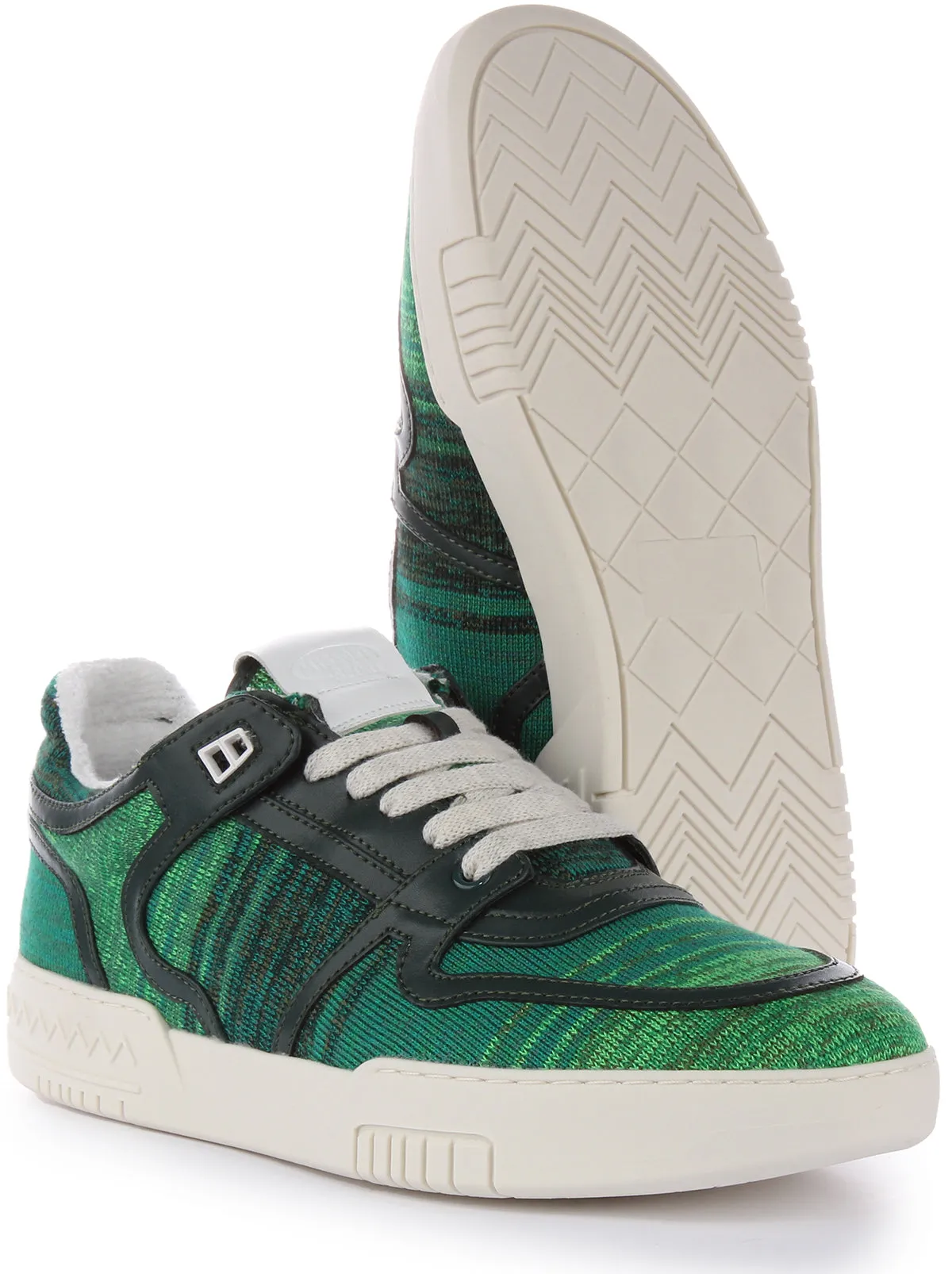 Missoni Lace Up Trainers In Green Durable touch