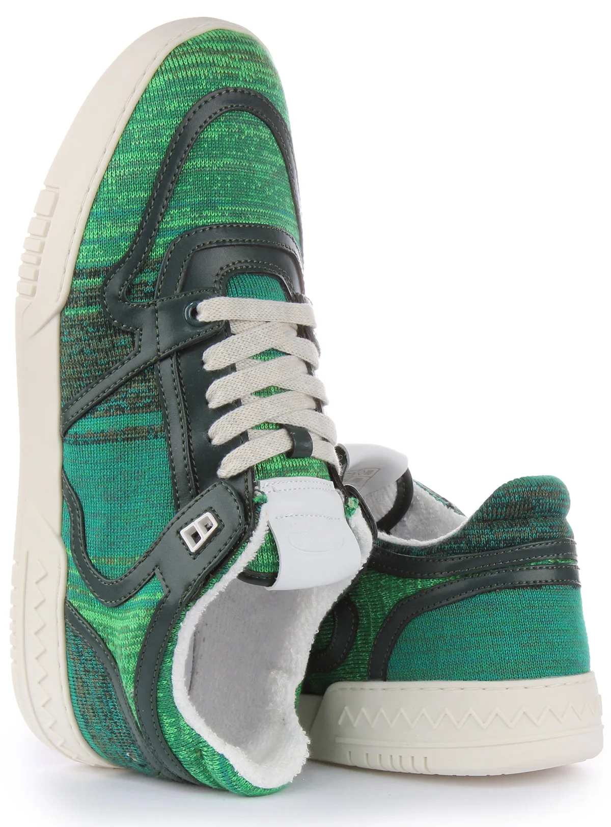 Missoni Lace Up Trainers In Green Durable touch