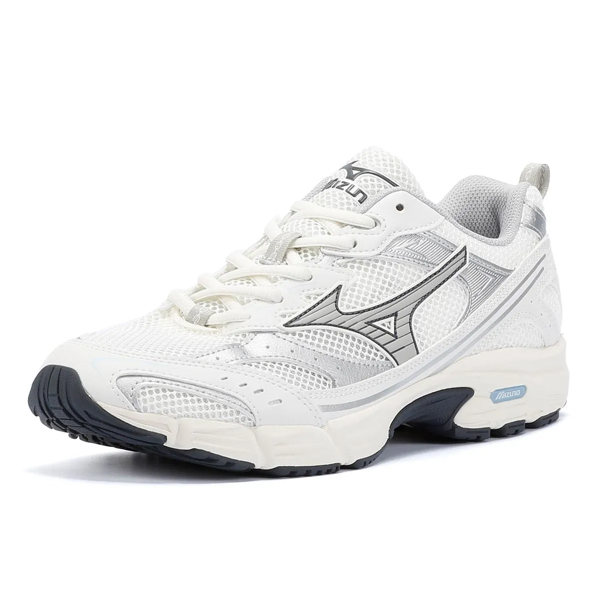 Mizuno MXR Sport White/Silver Trainers Impact Ease