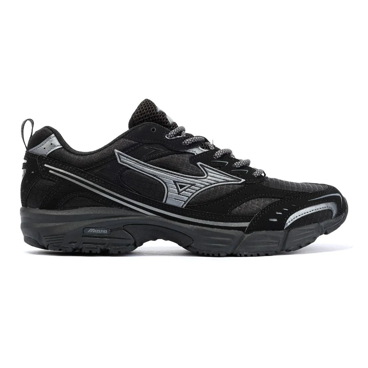 Mizuno MXR Tech Black / Metallic Grey Trainers Foot Hugging
