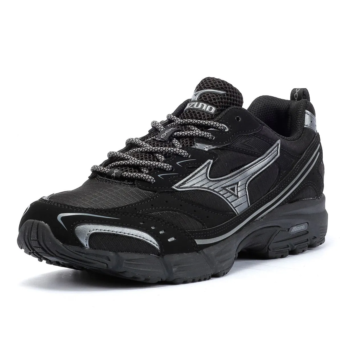 Mizuno MXR Tech Black / Metallic Grey Trainers Foot Hugging