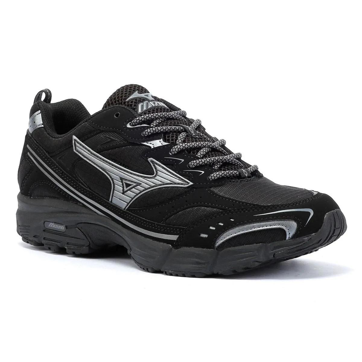 Mizuno MXR Tech Black / Metallic Grey Trainers Foot Hugging