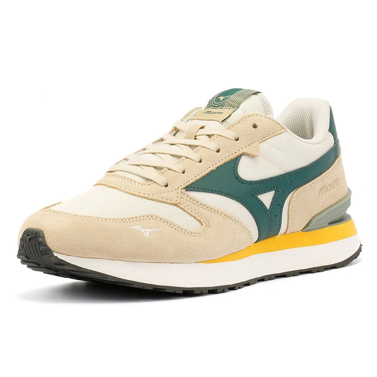 Mizuno RB87 Sand/Bistro Green Trainers Quick Laces