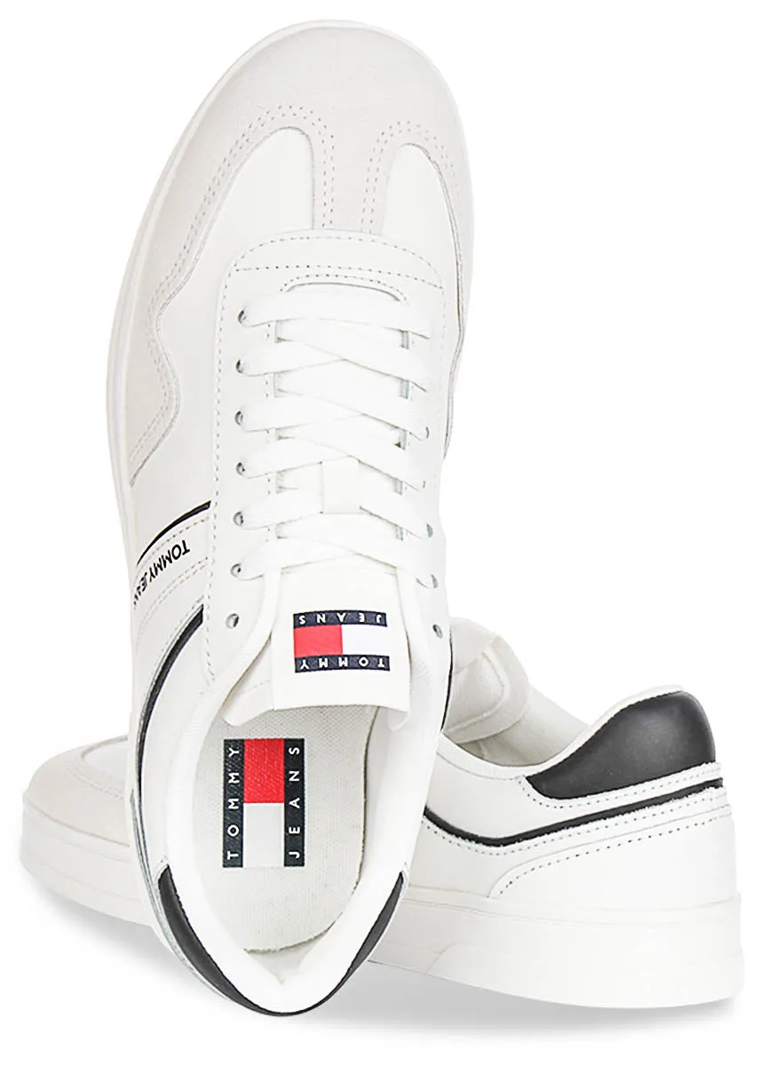 Mobility Tech Tommy Hilfiger Greenwich Leather In White Black For Men