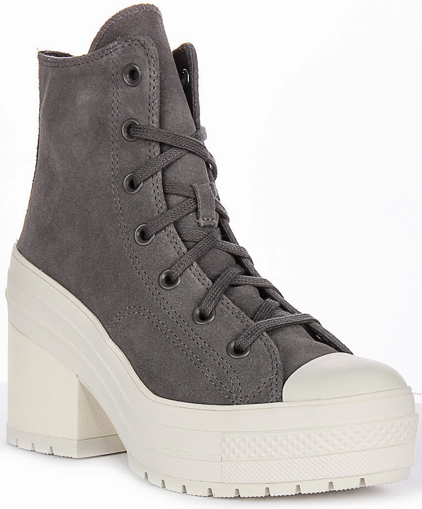 hot climate Pet Pace Converse Chuck 70s De Luxe Heel A12327C In Grey Suede