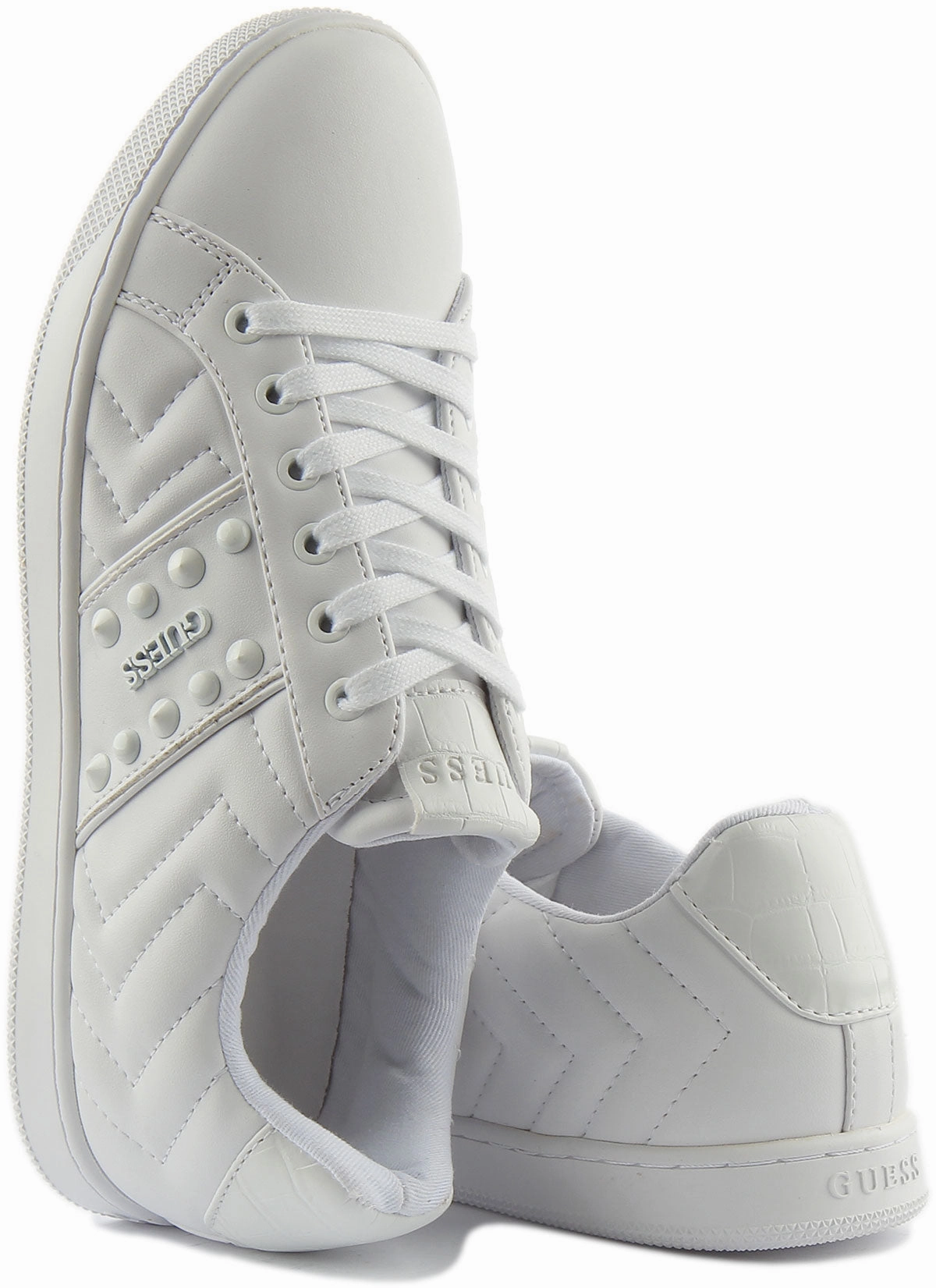 Modern Guess Raula Stud In White For Women