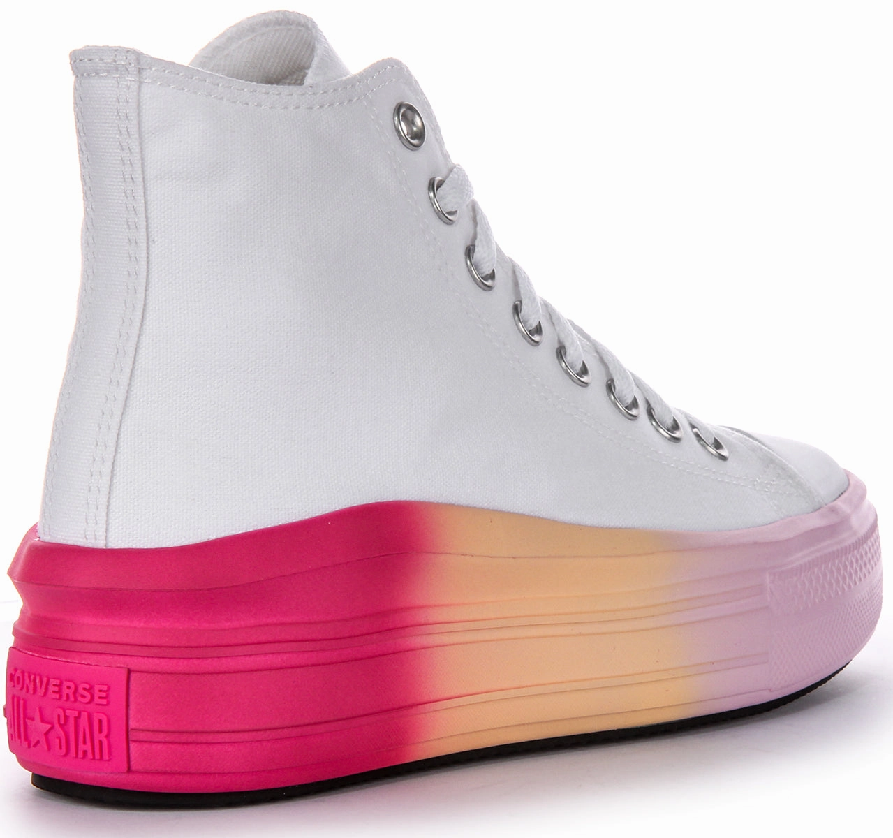 Modern Step Move Glide Converse All Star Movie A07372C In White Pink For Junior