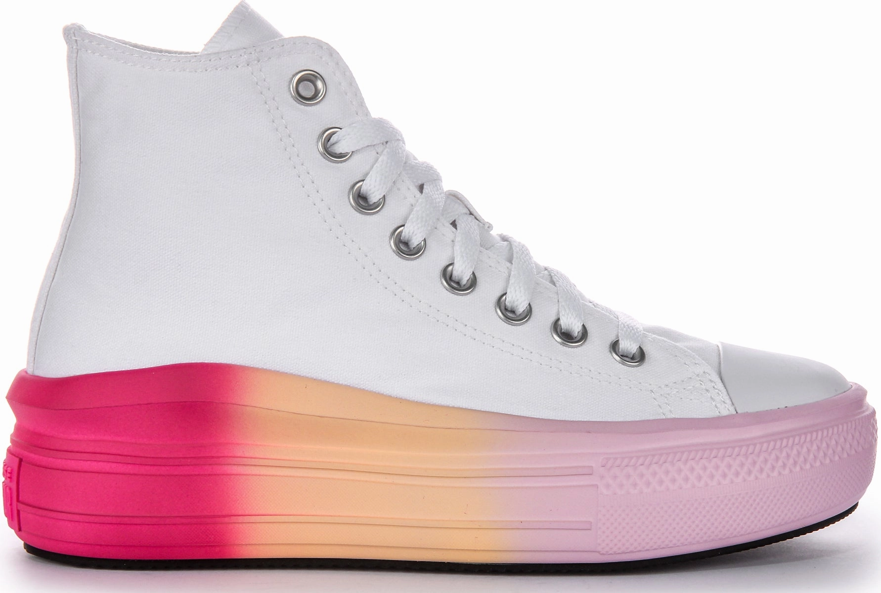 Modern Step Move Glide Converse All Star Movie A07372C In White Pink For Junior