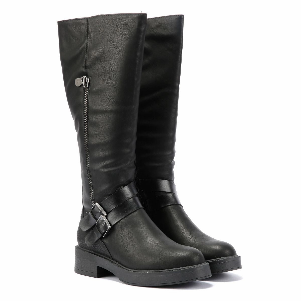 Blowfish Malibu Virtue 2 Faux Leather Women's Black Boots Hiking Essential
