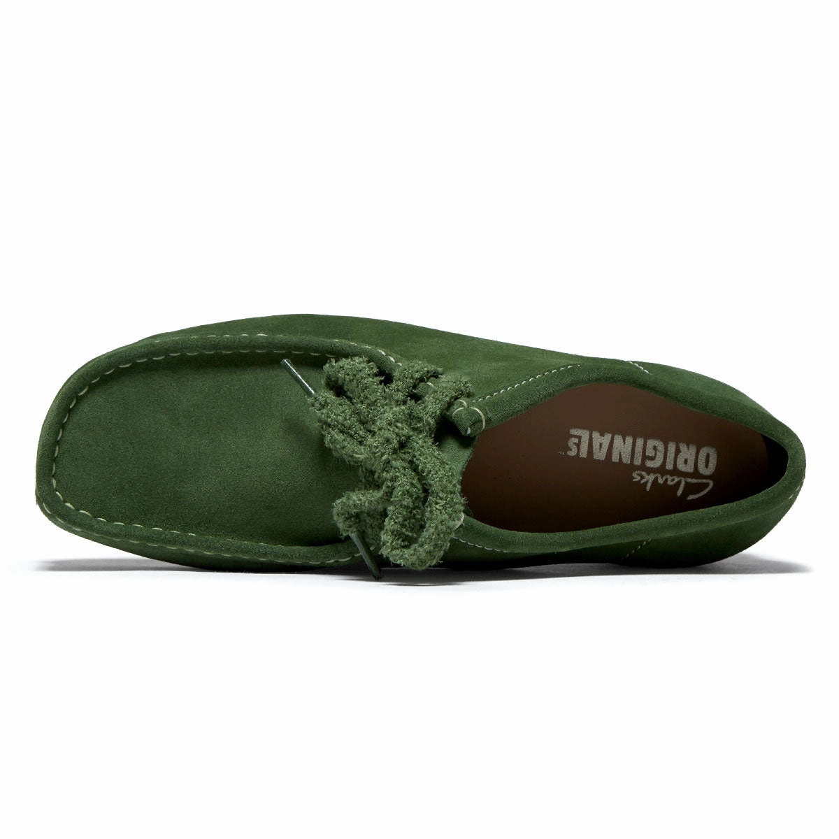 Moisture - Wicking Option Clarks Wallabee 2604 Shoes - Green Suede