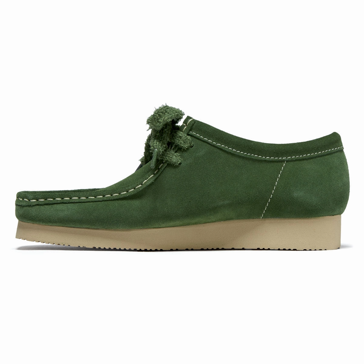 Moisture - Wicking Option Clarks Wallabee 2604 Shoes - Green Suede