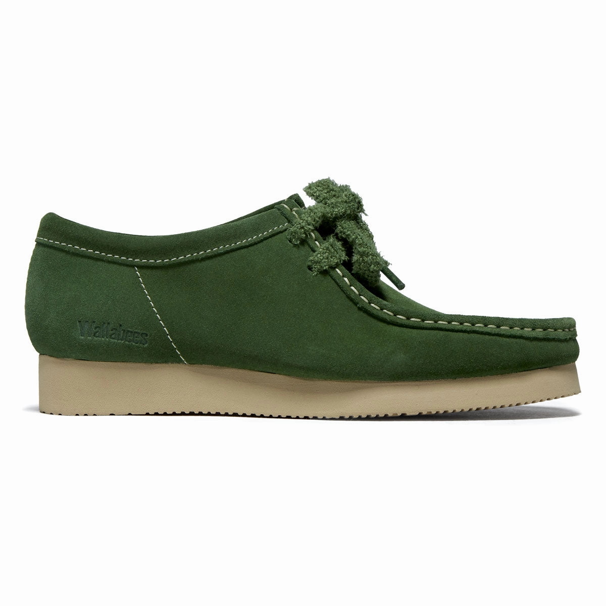 Clarks Wallabee 2604 Shoes - Green Suede Traction Fit motion - control running shoes