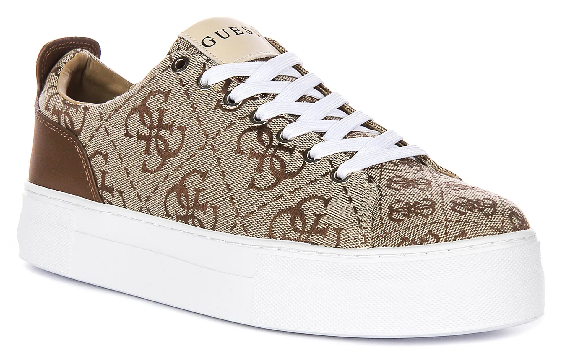 Long Lasting Guess Fl5Ga6Fal12 In Beige Brown For Women