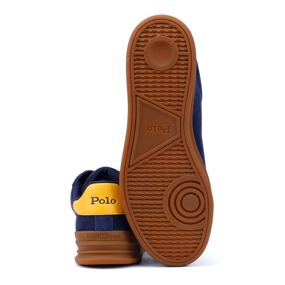 Motion Foam Ralph Lauren Heritage Court II Suede Men's Navy Trainers