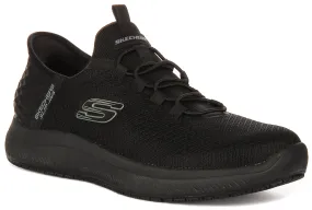 Natural Fit Heel design minimizes rolling and overcorrection Skechers Summits - Colsin In Black For Men