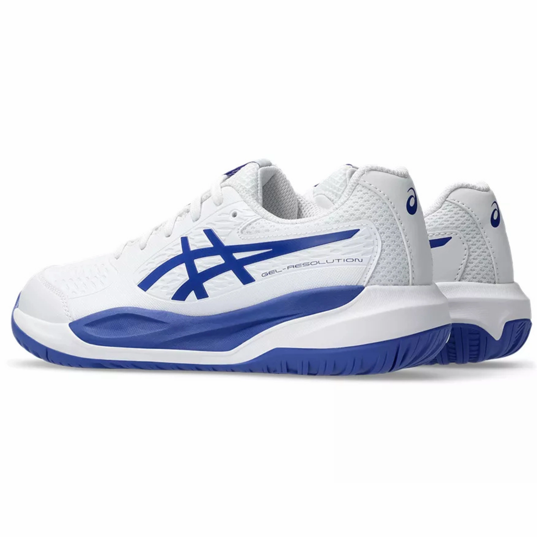 Mountain running Asics Gel Resolution X Junior Tennis Shoes - White/Dark Cobalt
