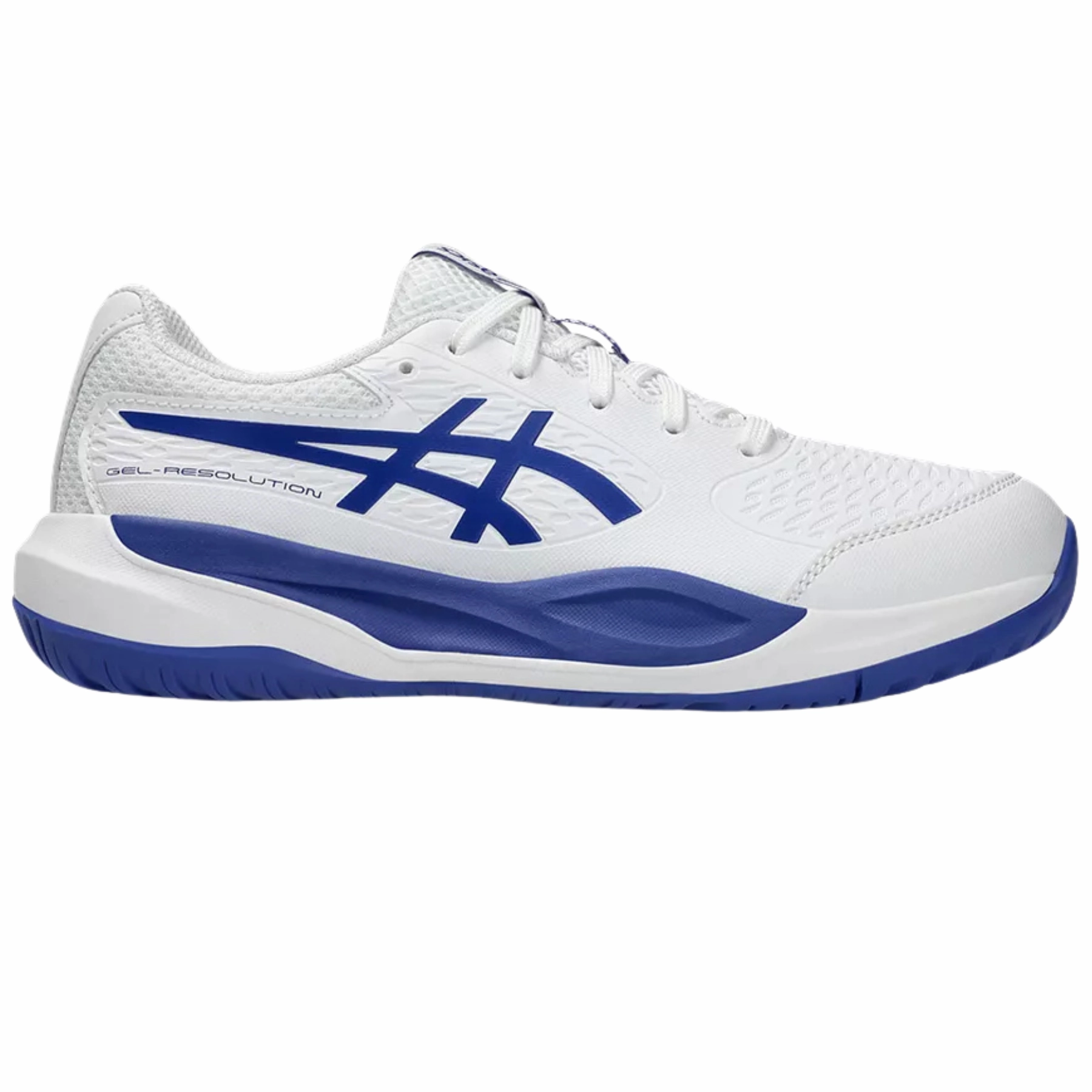 Mountain running Asics Gel Resolution X Junior Tennis Shoes - White/Dark Cobalt