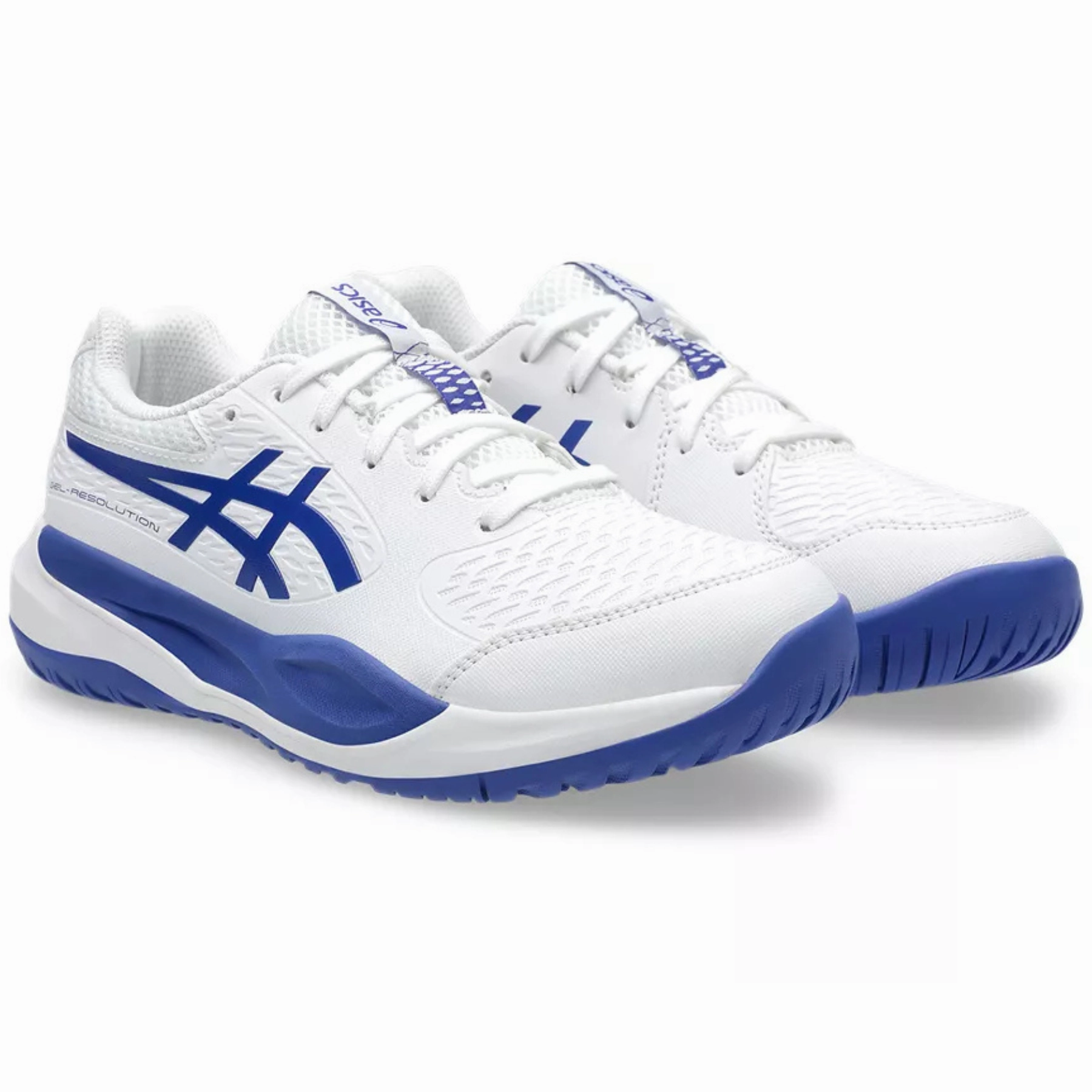 Mountain running Asics Gel Resolution X Junior Tennis Shoes - White/Dark Cobalt